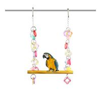 TOYANDONA Parrot Swing Toy for Bird Cage Colorful Hanging Chew Toy for Pet Parrots for Garden Decoration and Bird Play