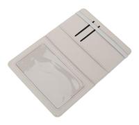 TOYANDONA Passport Holder Travel Document Organizer Pu Leather Sublimation Cover Heat Transfer Passport Case for Women and Men Lightweight for Boarding Pass and Id Card Storage White and Gray