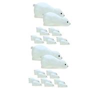 TOYANDONA Pcs Luminous Polar Bear Glow in The Dark Animals Realistic Polar Bears Mini Fairy Garden Animal Figurines Mini Cute Bear White Bear Figurines Container Resin Shine