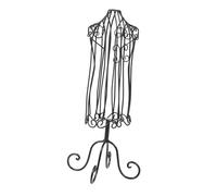 TOYANDONA Pet Clothes Display Stand Dog Dress Rack Cat Coat Model Storage Organizer for Pet Clothing with Sturdy Iron Frame Black Finish