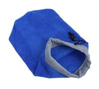 TOYANDONA Pet Grooming Towel for Small Pets Fast Drying Absorbent Bathrobe Drawstring Bag for Ferrets Hamsters Squirrels Bearded Dragons and Rabbits Blue