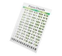 TOYANDONA Piano Chords Chart Wall Poster with Fingering Guide on Copper Paper Practical Piano Training Diagram for Beginners and Finger Position Reference