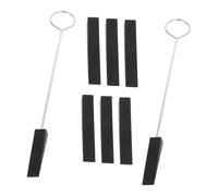 TOYANDONA Piano Tuning Kit 6 Pieces Set 2 Tuning Forks and 4 Rubber Dampers Reliable Repair Tool for Beginners and Professionals Delicate Shape and Black Metal Design