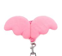 TOYANDONA Pink Kitten Harness Leash with Angel Wing Design, Easy to Use Polyester Cat Harness for Hot Summer, Comfortable and Adjustable Pet Leash for Cats and Small Pets