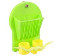 TOYANDONA Plastic Bird Cage Feeder for Parakeets and Cockatiels Food Dispenser with Anti-spill Design and Fruit Vegetable Rack Bird Feeding Supplies