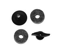 TOYANDONA Plastic Cymbal Felts and Sleeves Drum Pad Set with Random Color Felt Plastic Drum Stand Accessories Replacement for Cymbals Includes