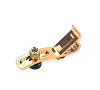 TOYANDONA Plastic Drum Clamp Mic Rim Snare Mount Clamp Adjustable Shockproof Golden Microphone Holder for Stage and Live Performance