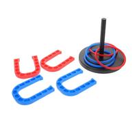 TOYANDONA Plastic Horseshoes Ring Toss Game for Educational for Hand Eye Coordination Logical Thinking for Family Outdoor Fun Interactive Play