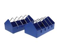 TOYANDONA Plastic Pigeon Feeder Weather Proof 4pcs with Removable Partition and Wire Slot, Large Capacity Bird Dispenser for Outdoor Use on Farms, Suitable for Pigeon and Duck Feeding