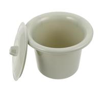 TOYANDONA Plastic Quiet for Pot Large Chamber with Adults Lid Capacity Bedpan Mechanism, for Bedside Potty Use and Emergency Urinal Needs