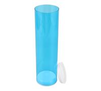 TOYANDONA Plastic Shuttlecock Storage Container with Cap, Blue Lightweight Badminton Tube, Portable Gym and Home Shuttlecock Holder for 6 Badminton Birdies