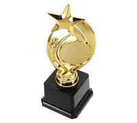 TOYANDONA Plastic Sports Trophy Cup with Base for Sports Event Reward Ceremony, Golden Star Shape Award with High Visibility and Versatile Use for Football and Running Competitions