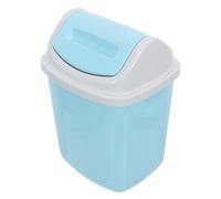 TOYANDONA Plastic Trash Can with Swing Lid 2.3l Compact Rectangular Waste Bin for Small Apartment Kitchens and Cabinet Gaps, Space-saving Narrow Design with Easy Mobility