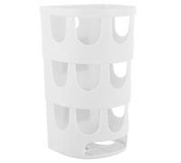 TOYANDONA Plastic Waste Prevention Rack and Cage Inner Rack for Small Pets, Anti-Waste Hay Feeder for Guinea Pigs, Bunnies and Chinchillas, White 4.84X3.94X7.87 Inch, Easy Installation for