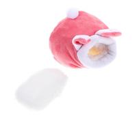 TOYANDONA Plush Cartoon Nest for Hamster Hedgehog Pet Warm Bed Winter Comfortable Sleep Bed Pet Supplies Rabbit Style