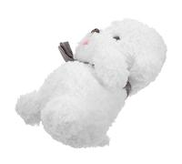 TOYANDONA Plush Dog for Soft Stuffed Bichon Frise Puppy Plush Decorative Cartoon Desktop Doll Washable Cuddly Companion for Sleep and Relaxation