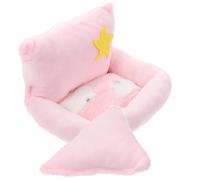 TOYANDONA Plush Hamster Bed Warm Sleep Nest for Small Pets Winter | Pink Plush, Comfortable Safe Floor Use, Suitable for Lizards and Spiders in Winter