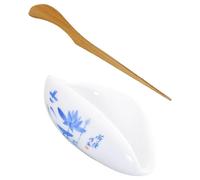 TOYANDONA Porcelain Tea Scoop and Loose Tea Leaf Spoon Ceramic Grain Scoop Fine Craftsmanship for Supply and Coffee Bean Presentation, Small Size for Home and Office Use