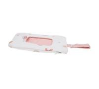 TOYANDONA Portable Baby Wet Wipe Dispenser Bag Rainbow Pink Cotton-Polyester Fabric Refillable Tissue Holder for Travel and Crib Hanging,