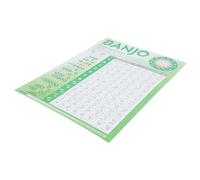 TOYANDONA Portable Banjo Chord Chart for Beginners Practice Guide Chord Diagrams and Tuning Instructions for Music Students and Enthusiasts