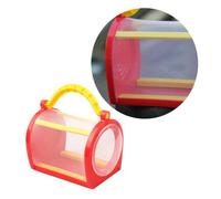 TOYANDONA Portable Bug House with Carrying Handle Red Insect Cage for Outdoor Nature Exploration Bug Catching for Boys and Ages