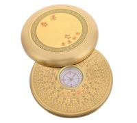 TOYANDONA Portable Copper Feng Shui Compass with Protective Cover Traditional Navigation Tool for Outdoor Hiking and Camping Sturdy Acrylic Construction Spiritual Compass for Men