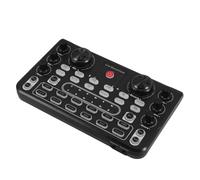TOYANDONA Portable Desktop Audio Mixer Sound Card with Voice Changing Effects for Streaming and Karaoke Precise Multi-language Mixing Compact Design for Home Ktv and Live Recording