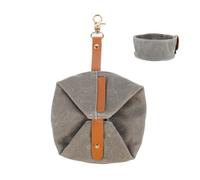 TOYANDONA Portable Dog Folding Bowl for Travel Puppy Water Dish and Food Container Canvas Pet Feeding Dish for Outdoor Use Easy-clean Water Bowl for Dogs and Cats