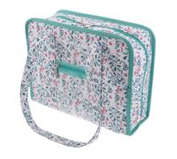 TOYANDONA Portable Embroidery Tool Bag with Large Capacity and Multilayer Design, Fabrics Material for Stable Protection, Artistic Printed Tote for Craft Room and Quilting Projects Storage