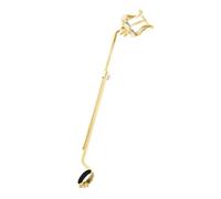 TOYANDONA Portable Flute Lyre Flip Folder with Secure Clip for Flute and Other Instruments, Iron Material, Golden Colour, for Practice Sessions and Live Performances