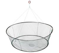 TOYANDONA Portable Foldable Fish Casting Net Crab Trap Shrimp Bait Drop Net for Saltwater Fishing, 100cm Opening Diameter 80cm Base, Fishing Cage for Dock, Pond, and Harbor Use