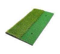 TOYANDONA Portable Golf Hitting Mat with Realistic Long and Short Grass Surface Indoor Outdoor Practice Swing Training Aid for Beginners and Advanced Players