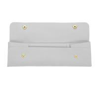 TOYANDONA Portable Jewelry Organizer Pouch for Travel, Fine Microfiber Necklace Storage Bag in Light Gray, Small Jewelry Packaging Pouch for Business and Bridesmaid Accessories