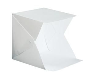 TOYANDONA Portable Mini Folding Photo Tent Light Box with LED Soft Lighting, White Eva Material, USB Powered 5v 1a, Easy to Carry for Product Photography and Studio Use