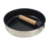 TOYANDONA Portable Nonstick Skillet Camping Frying Pan for Breakfast Pancakes Omelettes Compatible with All Stovetops Crafted from Stainless Steel Detachable Handle for Easy Storage