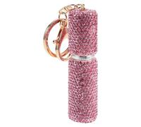 TOYANDONA Portable Rhinestone Perfume Atomiser Spray Bottle with Leakproof Design and Keychain, Mini Fine Mist Spray Bottle for Travel and Handbag Use, Stylish Alloy Material with Glamorous
