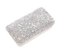 TOYANDONA Portable Small Pill Organizer Box with Compartments Stylish Rhinestone Decoration Air-Tight Sealing for Moisture Protection Travel-Friendly Compact Medicine Case for Elderly and