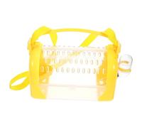 TOYANDONA Portable Transparent Hamster Cage with Food and Water Bowls Sturdy Plastic Small Animal Carrier for Outdoor Travel Lightweight Pet Travel Cage for Hamsters Mice and Ferrets