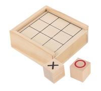 TOYANDONA Portable Wooden Toe Board Game for Family Gatherings Compact Educational Puzzle for Travel Enhances Cognitive Skills and Strategic Thinking Box Storage for Multi-player Table
