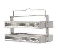 TOYANDONA Position Stainless Steel Glass Slides Holder Rack for Microscope Accessories Staining Rack for Laboratory Slide Storage and Organization