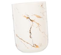 TOYANDONA Practical Marble Ceramic Water Cup for Household and Hotel Use Portable Storage Mug for Gargling and Travel White Bathroom Tumbler with Elegant Marbled Design