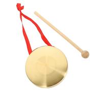 TOYANDONA Practical Mini Gong Traditional Chinese Percussion Instrument with Crisp Loud Sound for Party Concert Business Opening and Fun