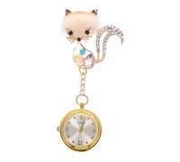 TOYANDONA Practical Nurse Clip on Watch Lightweight Pocket Watch with Alloy and Abs Material Easy to Carry for Daily Work and Hospital Use