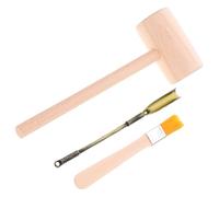 TOYANDONA Pretend Play Excavation Tool Kit for Wooden Hammer Luoyang Brush Archaeological Dig for Boys Explore Fossils and Gemstones Enhances Creativity and Fine Motor Skills