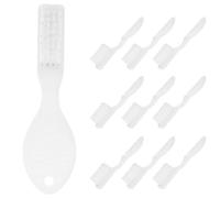 TOYANDONA Prison Toothbrush Set and Plastic Short Handle with Soft Nylon Bristles 10pcs Large Brush Head Design for Preventing Suicide, Suitable for Inmates in Prisons and Rehabilitation