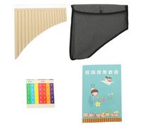 TOYANDONA Professional 18-pipe C Key Pan Flute for Beginners Smooth Breath and Easy to Carry Resin Material, and Performance