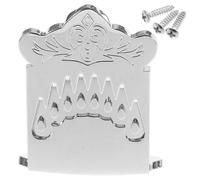 TOYANDONA Professional 8-String Mandolin Tailpiece Replacement Part in Silver Metal Sturdy Mandolin String Fixing Bridge for Maintaining Instrument Quality Easy Installation