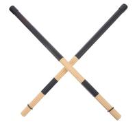TOYANDONA Professional Wooden Drumsticks Pair, 19-Tine Drum Brushes for Adults, Black Rhythm Sticks for Percussion Practice and Drumming Sessions