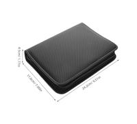 TOYANDONA PU Card Binder with Multiple Pockets for Sports and Trading Cards Sleek Black PU Material Clean Collector Album and Organization Portable Holder for Trading Events and Travel