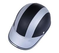 TOYANDONA PU Leather Half Open Motorcycle Helmet for Men and Women Unisex Outdoor Riding Helmet with Heavily Cushioned Shake Absorption Ergonomic Baseball Style for Head Protection Suitable